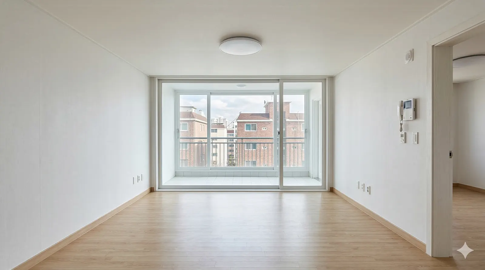 스테이징 전: 빈 거실 공간